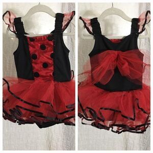 Dressed Up Lady Bug Dress Tutu Size 2-4 XS
